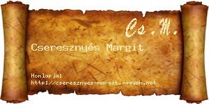 Cseresznyés Margit névjegykártya