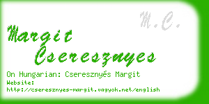 margit cseresznyes business card
