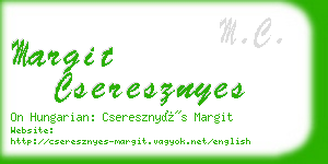 margit cseresznyes business card